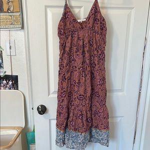 Olivaceous Red and Blue Sleeveless Sundress